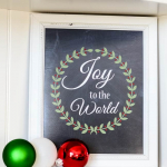 Joy to the World Chalkboard Printable