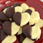 Chocolate Shortbread Hearts {Valentine Recipe}