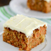 Carrot Pineapple Cake with Orange Cream Cheese Frosting