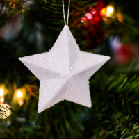 Glitter Stars Christmas Ornament Tutorial