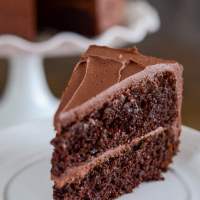 Homemade Chocolate Cake with Chocolate Frosting