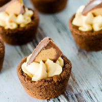 Chocolate Cookie Cups with Peanut Butter Mousse Filling