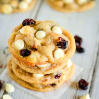 White Chocolate Macadamia Nut Cookies with Cranberries