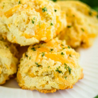 Keto Cheddar Biscuits with Garlic Butter Glaze