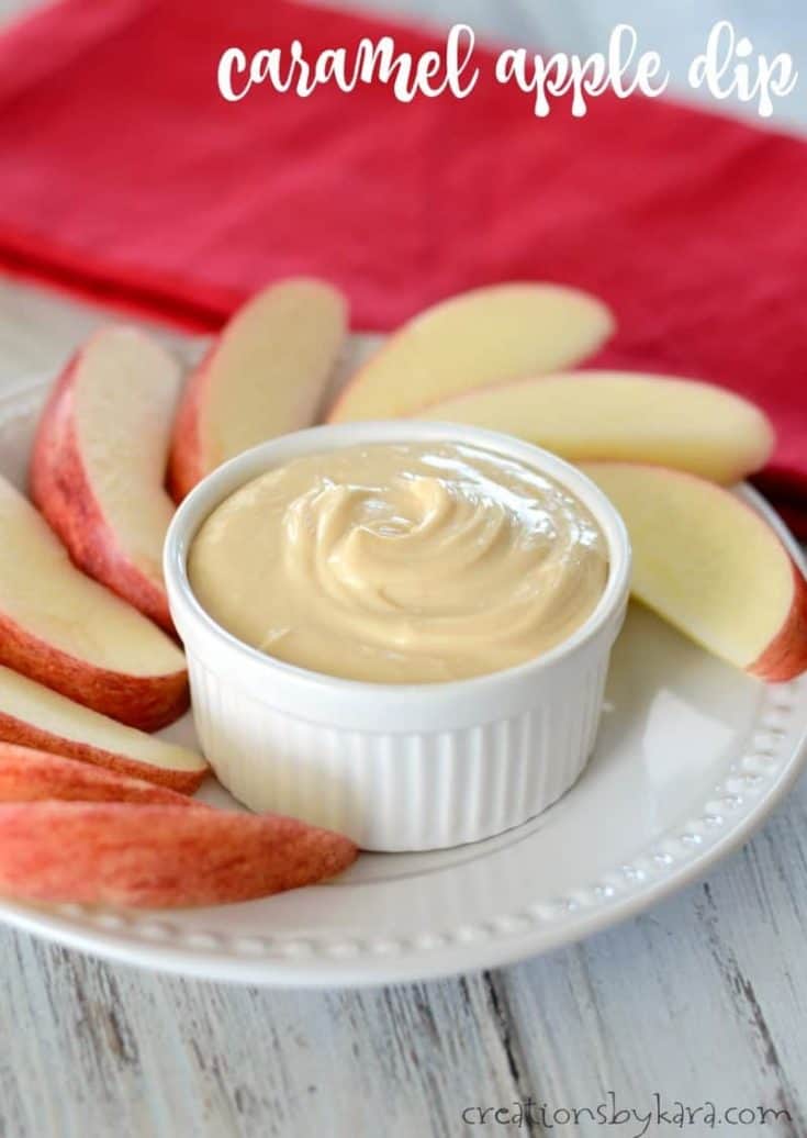 Creamy Caramel Apple Dip - a perfect recipe for eating with apples.