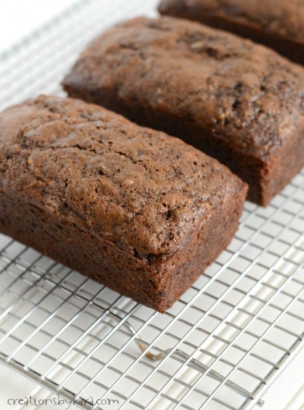Chocolate Zucchini Bread with chocolate chips
