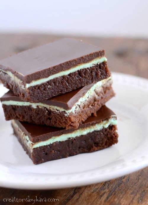 Recipe for the best mint brownies you will ever taste!