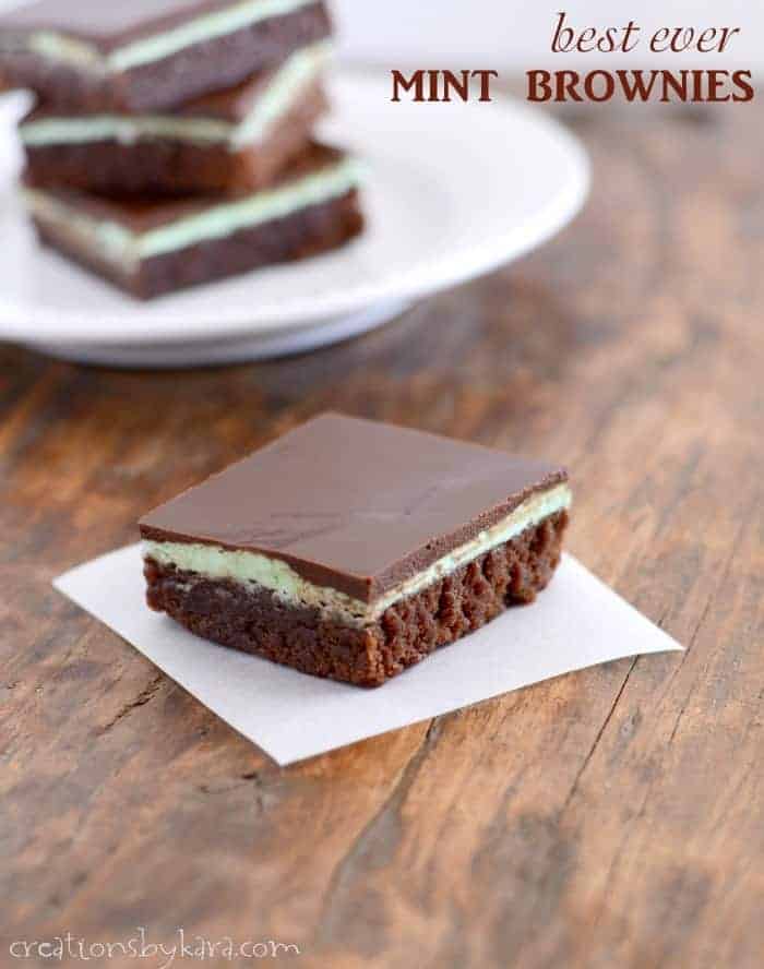 These Mint Brownies are the best ever! Not even brownies from specialty bakeries are better than these!