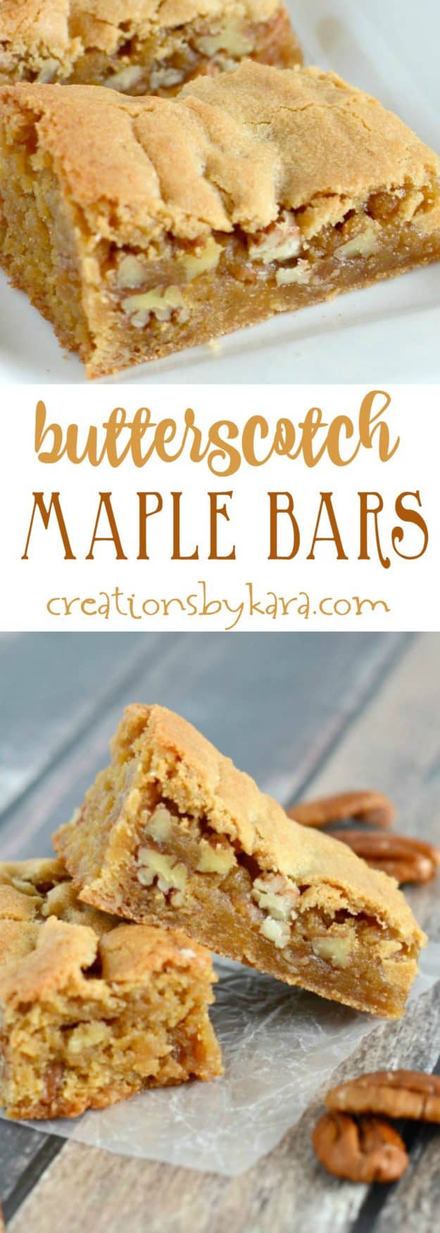  chewy Butterscotch Bars recipe collage