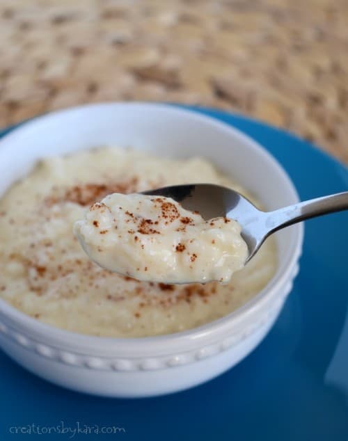 This rice pudding is rich and creamy, and perfect any time of day!