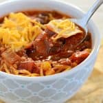Recipe for the best ever taco soup. If you need dinner in a hurry, this is a perfect soup recipe! #tacosoup