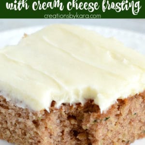 easy zucchini cake with cream cheese frosting recipe pinterest pin