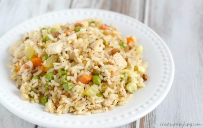 Have leftover rice? Make this tasty chicken fried rice. A perfect family dinner recipe.