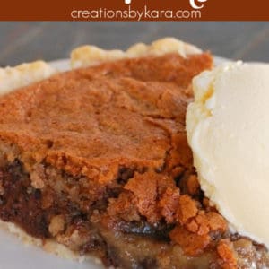 chocolate chip pie with pecans