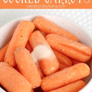 glazed cooked carrots