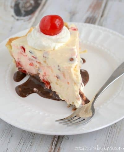 Every bite of this cherry almond mousse pie is incredible. It's a no-bake cheesecake that is loaded with yummy ingredients!