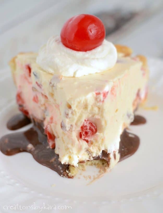 no bake Cherry Almond Mousse Cheesecake Pie