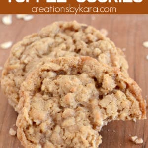 oatmeal toffee cookies pinterest pin