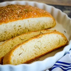 loaf of rustic herb bread