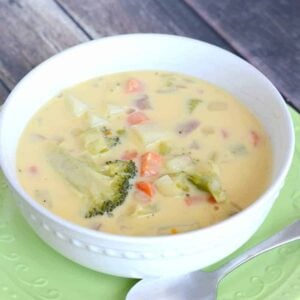 This creamy and delicious Cheese Soup is a yummy way to get your daily vegetables!