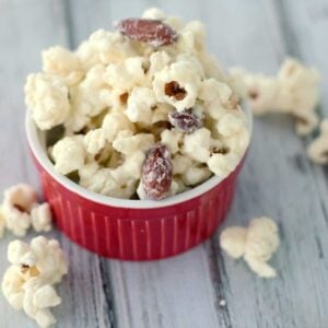 Everyone raves about this white chocolate popcorn, and it is insanely easy to make!