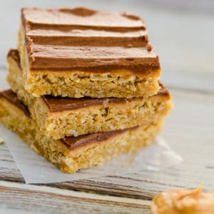 best oatmeal peanut butter bars with chocolate frosting