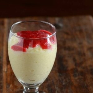 Recipe for Rice Pudding with Raspberry Sauce