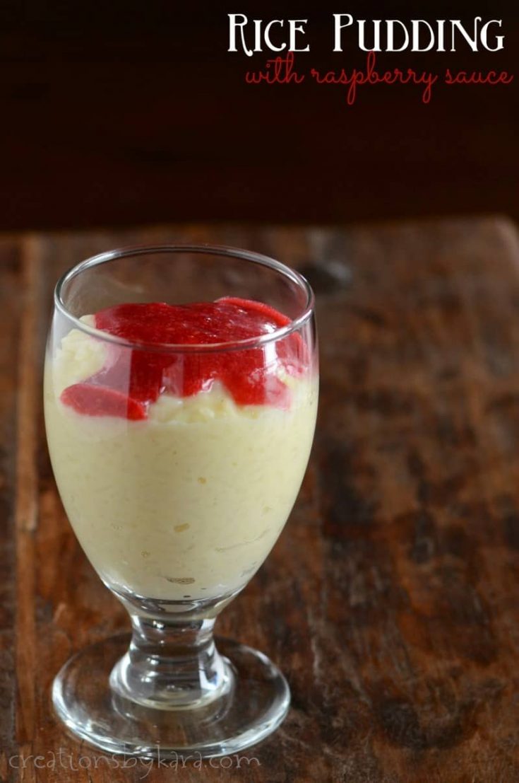 Recipe for Rice Pudding with Raspberry Sauce