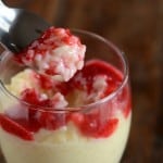 Old fashioned Rice Pudding is made even better with fresh raspberry sauce!