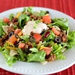 Recipe for taco salad made from scratch. A family favorite!