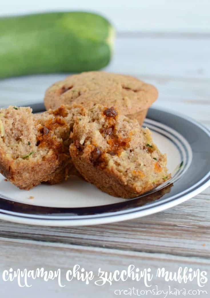 Cinnamon Chip Zucchini Muffins - if you love cinnamon, this is the zucchini muffin recipe for you!