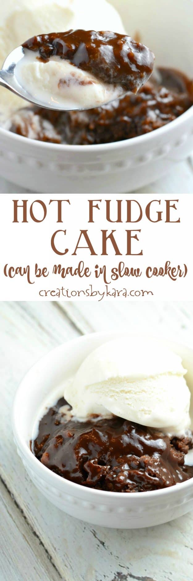 slow cooker hot fudge cake tall pinterest collage