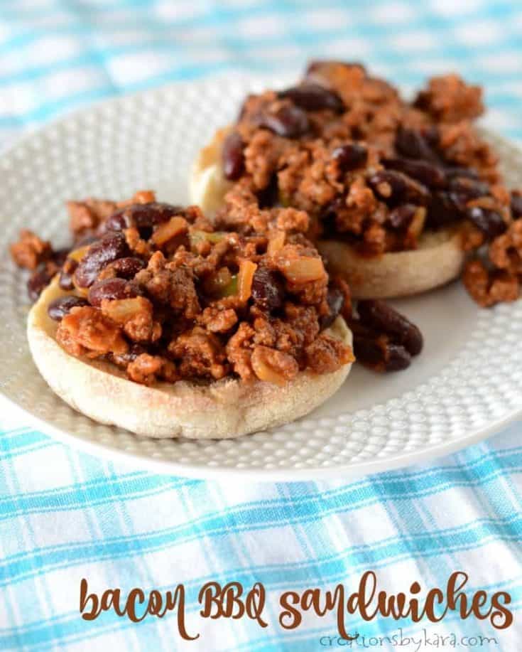 Simple and hearty Bacon BBQ Sandwiches are a tasty twist on classic sloppy joes. An easy family dinner recipe.