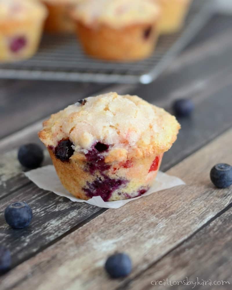 Heavenly Blueberry Cherry Muffins