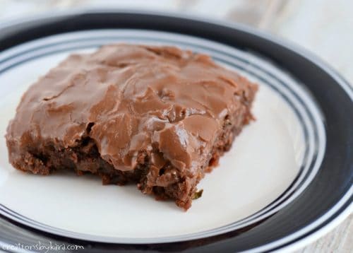 Zucchini Brownies with chocolate frosting. A must try zucchini recipe!