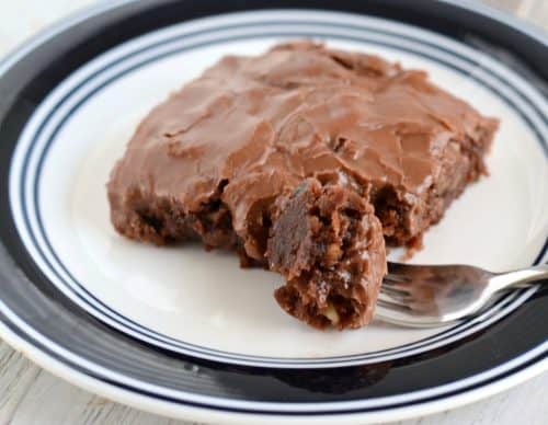 Recipe for zucchini brownies with chocolate frosting