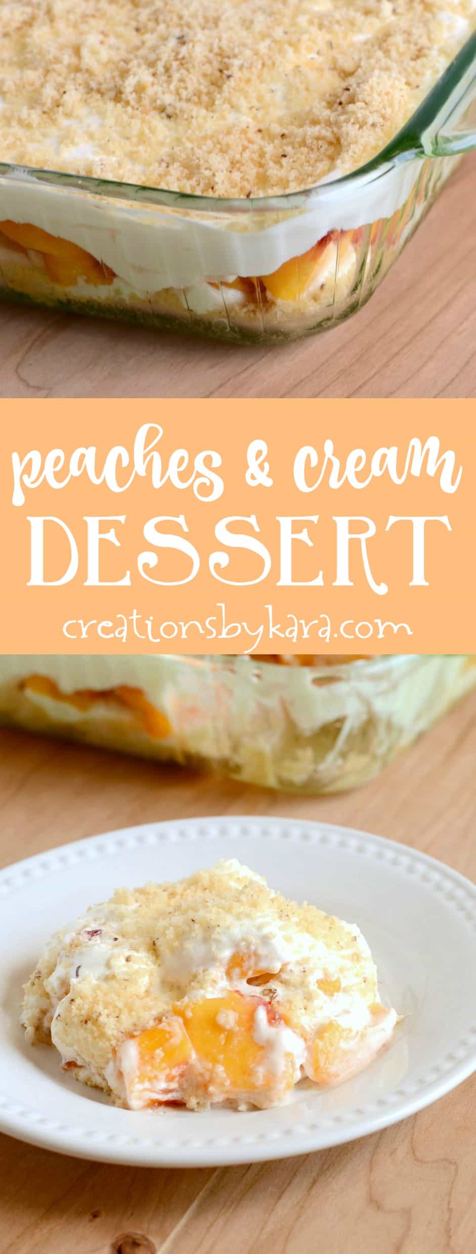 Layered Peaches and Cream Dessert
