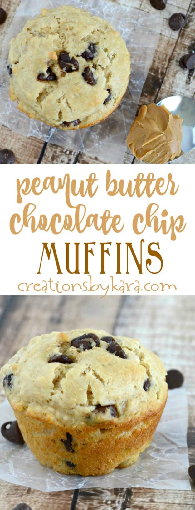 Buttermilk Peanut Butter Chocolate Chip Muffins