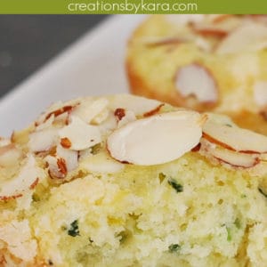 zucchini lime muffins recipe collage