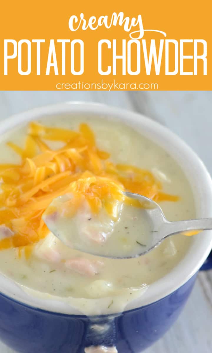 Creamy Ham Potato Chowder Recipe - Creations by Kara