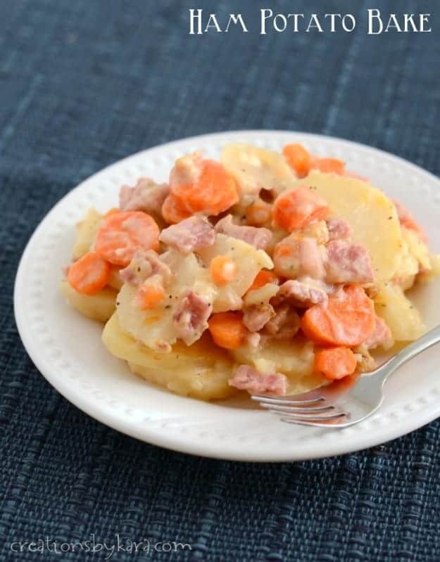 This Ham Potato Bake is a perfect way to use up leftover ham. One of our favorite dinners!