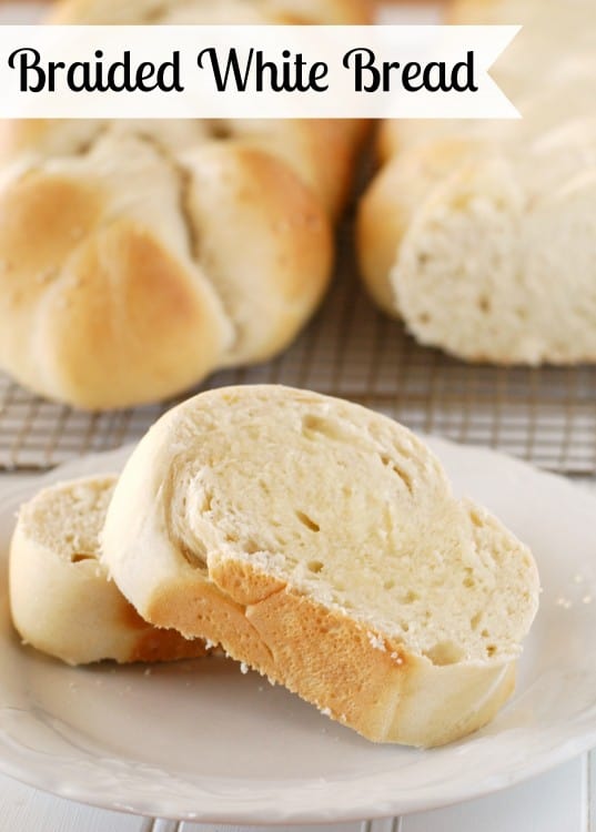Recipe for soft and tender braided white bread. So pretty, and so delicious!