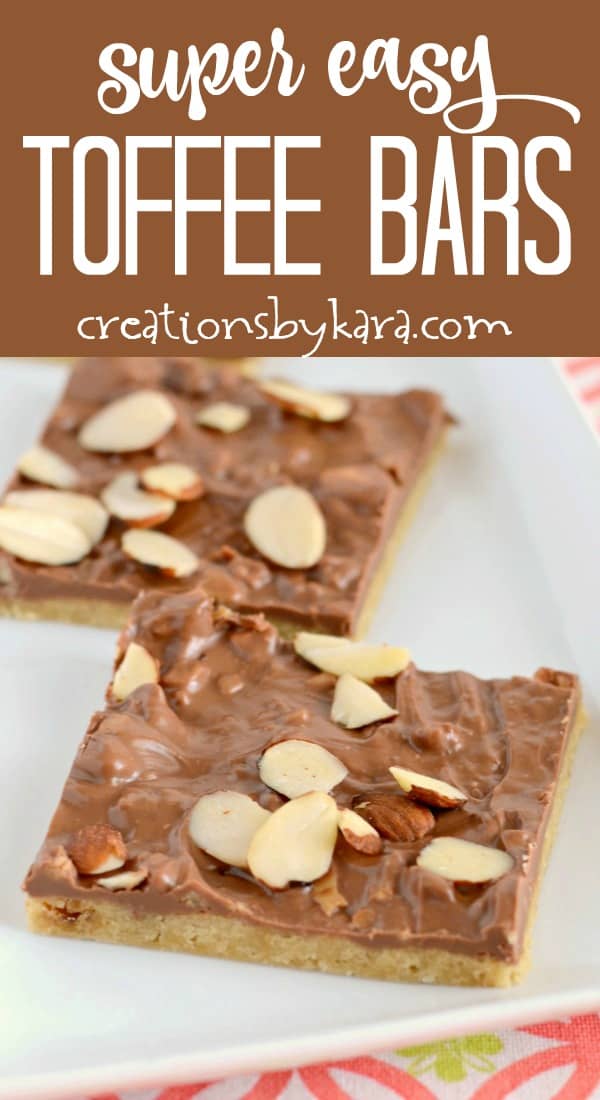 Quick and Easy Toffee Bars Recipe Creations by Kara