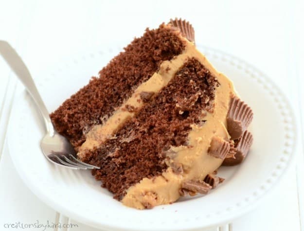 Chocolate Peanut Butter layer cake