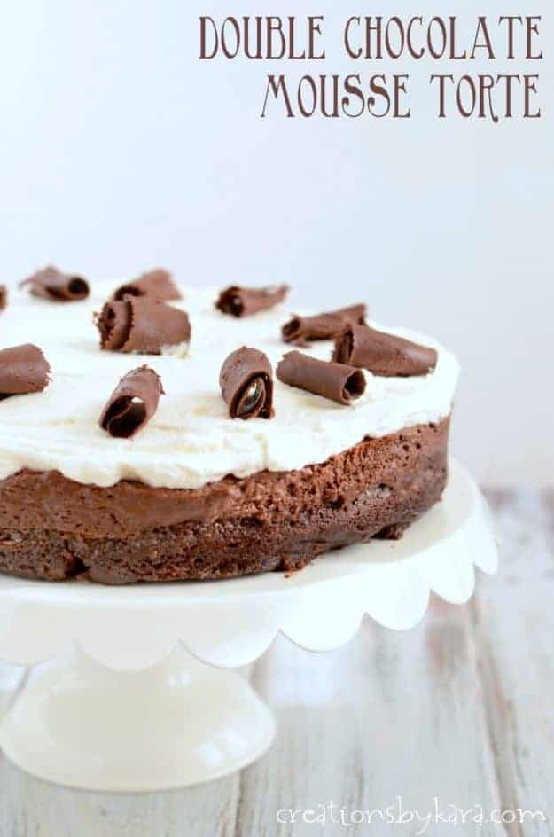 double chocolate mousse cake