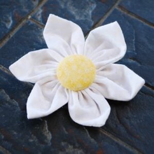 Fabric Flower Hair Clip or Brooch Tutorial