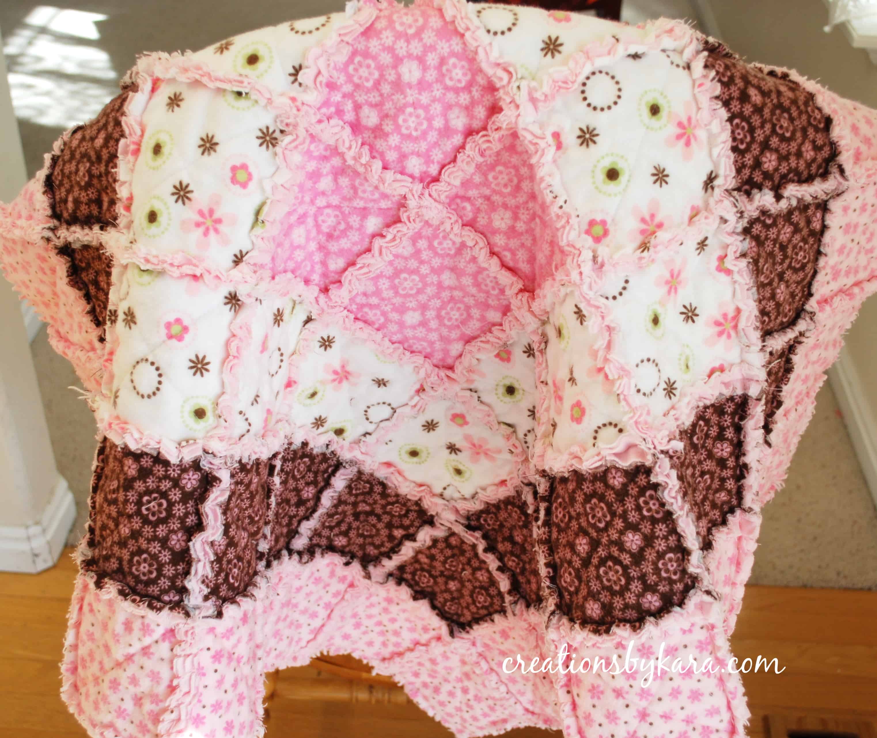 Pink Pink and more Pink Flannel Ragged Baby Blanket