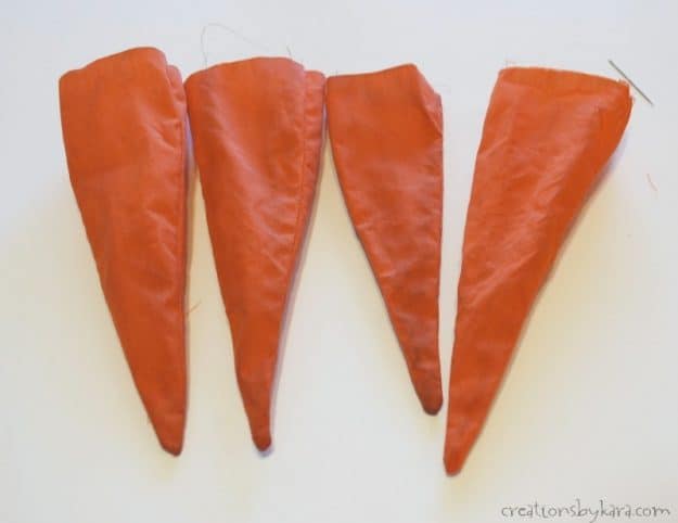 grungy tea stained fabric carrots