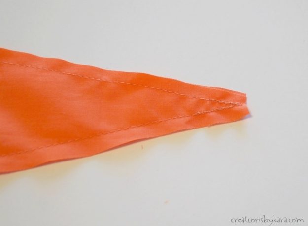 DIY tutorial for making fabric carrots for Easter