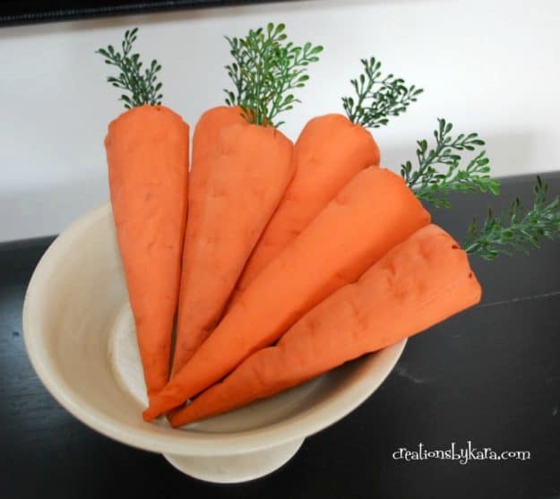 fabric carrots for farmhouse or Easter decor